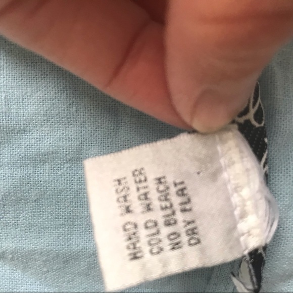 Vintage • Linen Blend Blue Tank - Picture 6 of 6